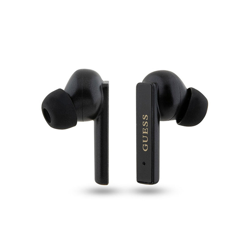 Guess Printed Logo – TWS „Bluetooth“ ausinės + įkrovimo dėklas (juodas)