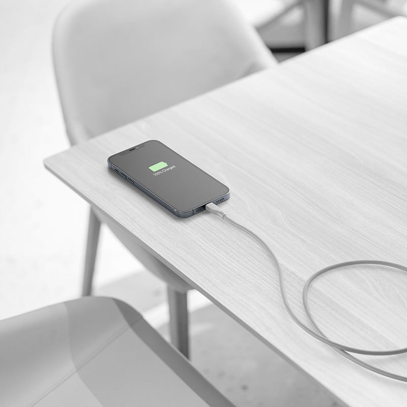 Cellularline Soft Cable – USB-C į Lightning kabelis su MFi sertifikatu, 1,2 m (pilkas)