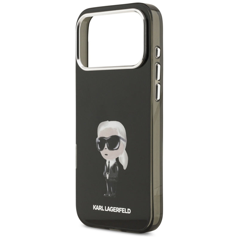 Karl Lagerfeld IML Aquarelle Karl & Logo MagSafe - dėklas iPhone 17 Pro Max (juodas)