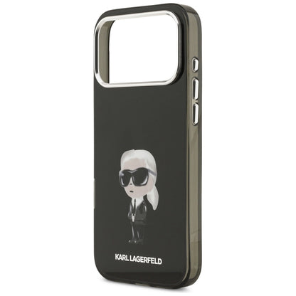 Karl Lagerfeld IML Aquarelle Karl & Logo MagSafe - dėklas iPhone 17 Pro Max (juodas)