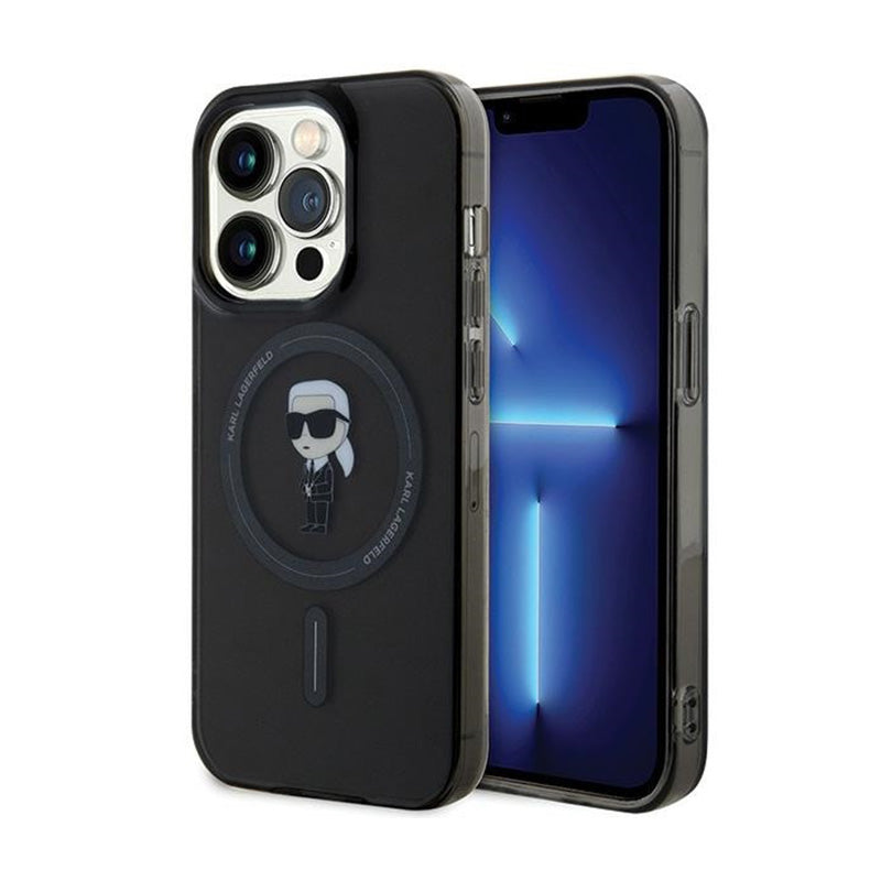 Karl Lagerfeld IML Ikonik MagSafe - dėklas skirtas iPhone 14 Pro Max (juodas)
