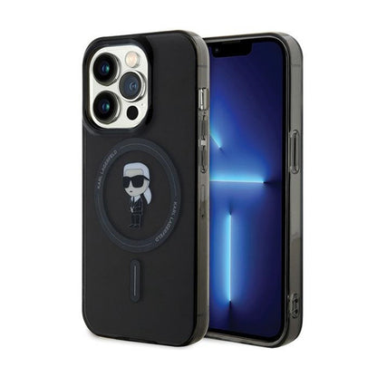 Karl Lagerfeld IML Ikonik MagSafe - dėklas skirtas iPhone 14 Pro Max (juodas)