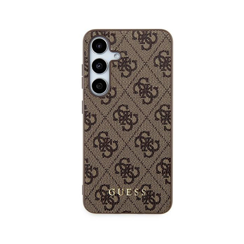 Guess 4G Metal Gold Logo – dėklas skirtas Samsung Galaxy S24 (rudas)