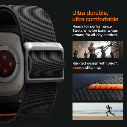 Spigen Lite Fit "Pro" – dėklas su dirželiu, skirtas "Apple Watch Ultra 1/2 49 mm" (matinė juoda)