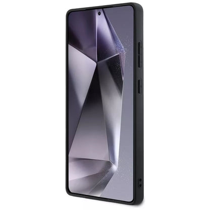 Guess Hot Stamp 4G Pattern Triangle Metal Logo - Dėklas Samsung Galaxy S25 Ultra (juodas)