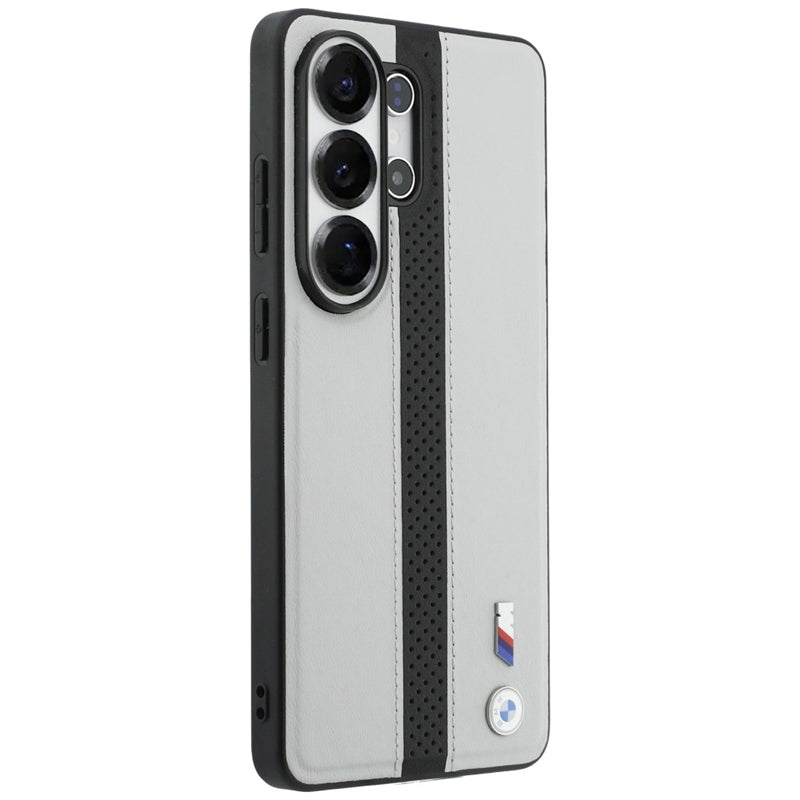 BMW M perforuota juostelės logotipo „MagSafe“ dėklas „Samsung Galaxy S26 Ultra“ (pilkos spalvos)