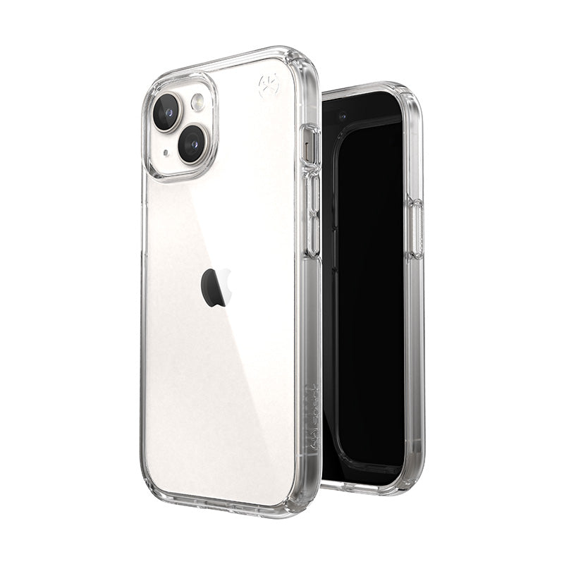 Speck Presidio Perfect-Clear – dėklas, skirtas iPhone 16e / iPhone 15 / iPhone 14 / iPhone 13 (skaidrus)