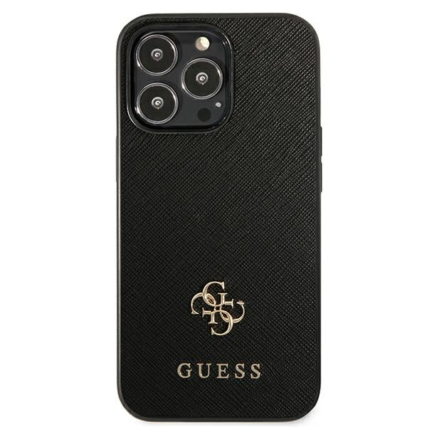 Guess 4G Small Metal Logo – „iPhone 13 Pro“ dėklas (juodas)