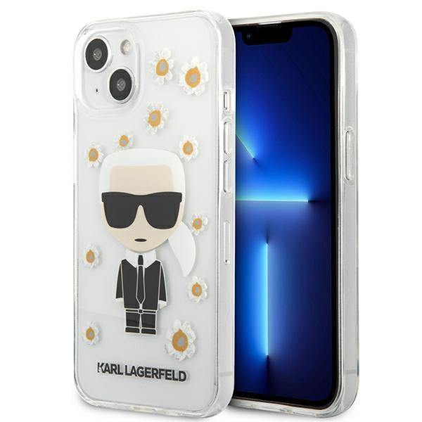 Karl Lagerfeld Iconic Karl Flower – dėklas, skirtas „iPhone 13 Mini“ (skaidrus)