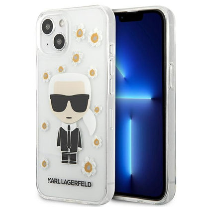 Karl Lagerfeld Iconic Karl Flower – dėklas, skirtas „iPhone 13 Mini“ (skaidrus)