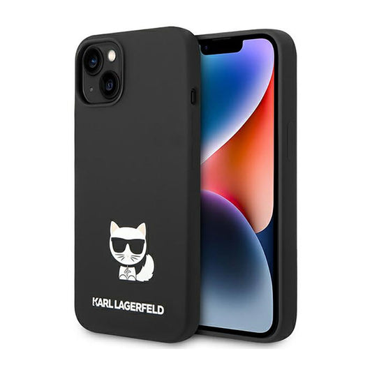 Karl Lagerfeld Choupette Body – dėklas, skirtas iPhone 14 Plus (juoda spalva)