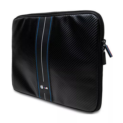 BMW Carbon Blue Stripes Sleeve - dėklas 15" / 16" nešiojamajam kompiuteriui (juodas)
