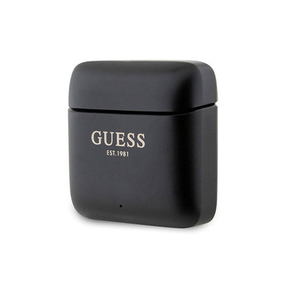 Guess Printed Logo – TWS „Bluetooth“ ausinės + įkrovimo dėklas (juodas)