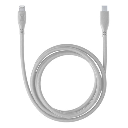 Cellularline Soft Cable – USB-C į Lightning kabelis su MFi sertifikatu, 1,2 m (pilkas)