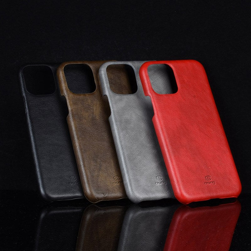 Crong Essential Cover - PU odos dėklas, skirtas iPhone 11 Pro (juodas)
