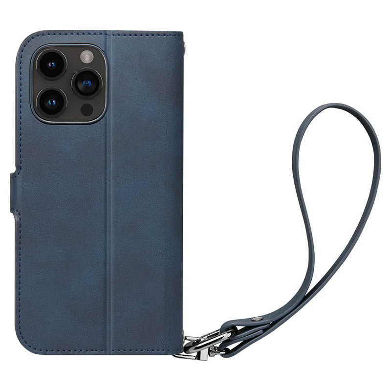 Spigen Wallet S Pro – dėklas, skirtas iPhone 15 Pro (tamsiai mėlynas)