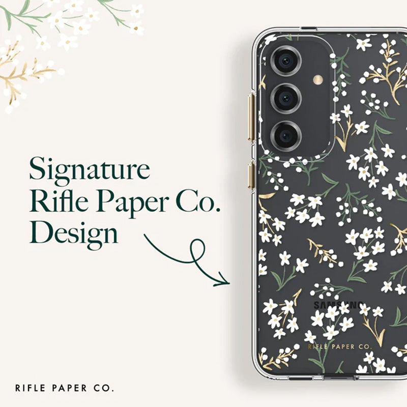 Rifle Paper Clear - Samsung Galaxy S24+ dėklas (Petite Fleurs)