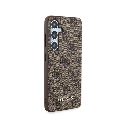 Guess 4G Metal Gold Logo – dėklas skirtas Samsung Galaxy S24 (rudas)