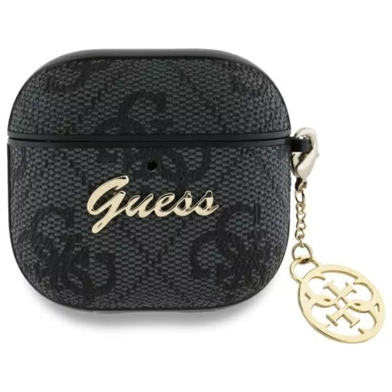 Guess 4G Charm Collection – dėklas, skirtas AirPods 4 (juodas)