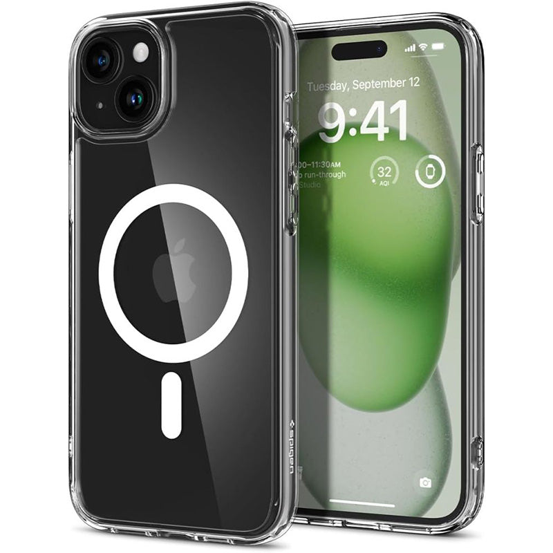 Spigen Ultra Hybrid MagSafe – dėklas, skirtas „iPhone 15“ („White“)