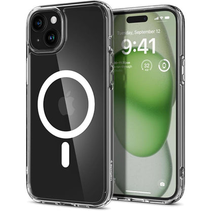 Spigen Ultra Hybrid MagSafe – dėklas, skirtas „iPhone 15“ („White“)