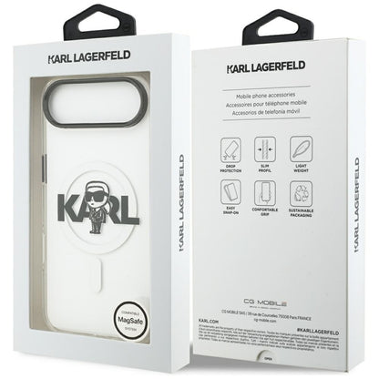 Karl Lagerfeld IML Karl Sketch Logotipas MagSafe - Dėklas iPhone Air (skaidrus)