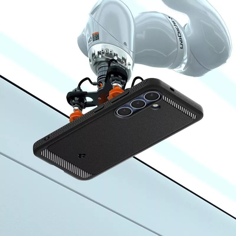 Spigen Rugged Armor Mag MagSafe – dėklas Samsung Galaxy S25+ (matinė juoda)