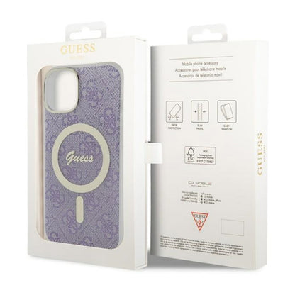 Guess 4G MagSafe – dėklas iPhone 14 (violetinė)