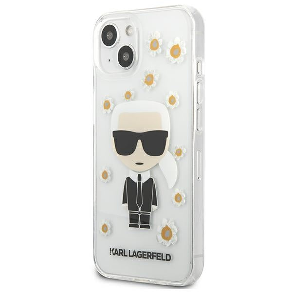 Karl Lagerfeld Iconic Karl Flower – dėklas, skirtas „iPhone 13 Mini“ (skaidrus)