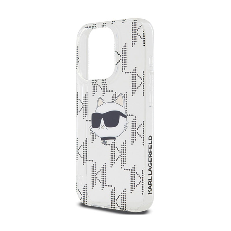 Karl Lagerfeld IML Choupette Head & Monogram – iPhone 15 Pro Max dėklas (permatomas)