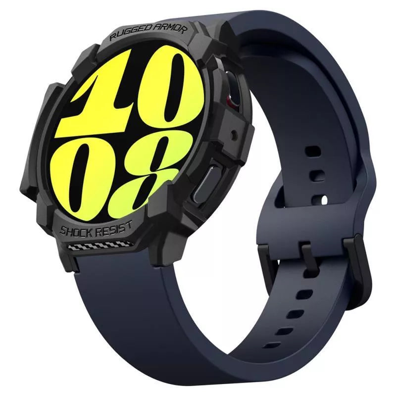 Spigen Rugged Armor - dėklas, skirtas Samsung Galaxy Watch 7 44 mm (matinė juoda)