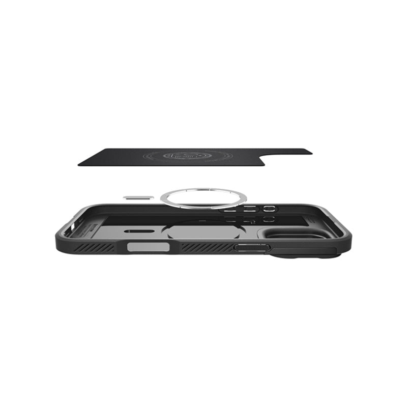 Spigen Optik Armor Mag MagSafe – dėklas iPhone 16 Pro Max (juodas)