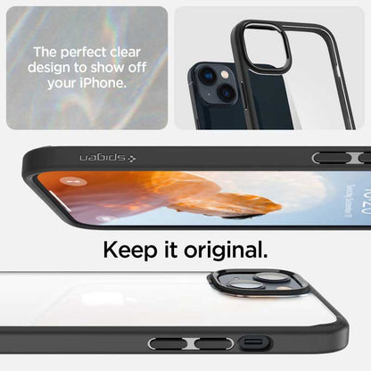 "Spigen Ultra Hybrid" - "iPhone 15 Plus" / "iPhone 14 Plus" dėklas (juodas)