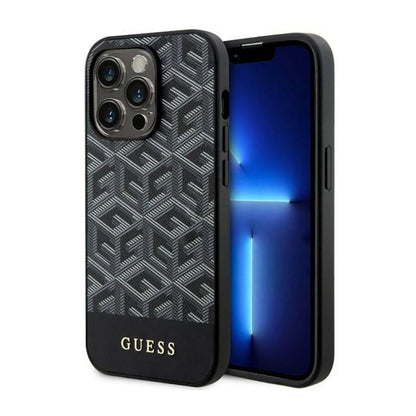 Guess GCube Stripes MagSafe – dėklas, skirtas iPhone 14 Pro Max (Juodas)