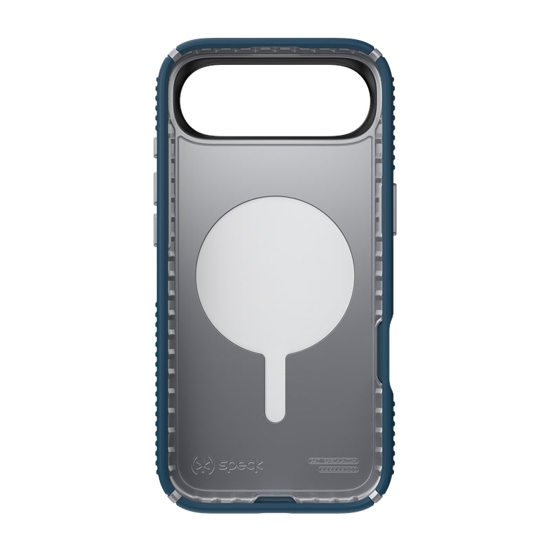 Speck Presidio2 Grip MagSafe – iPhone dėklas (Deep Sea / Silver Metallic / Spell Blue)