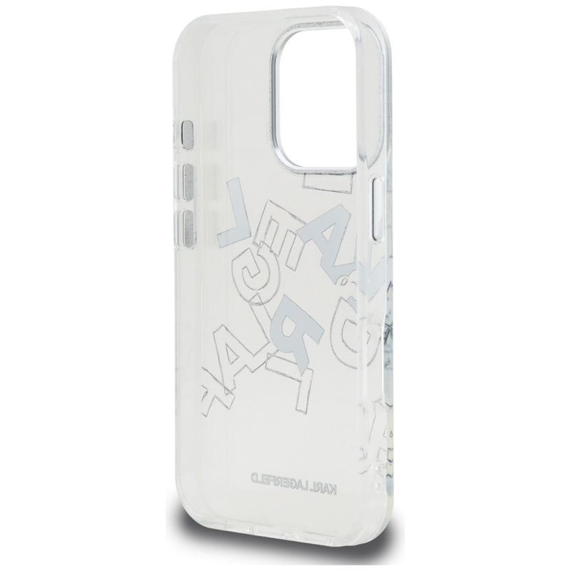 Karl Lagerfeld IML Piešinio Stiliaus Grafika - Dėklas iPhone 16 Pro (skaidrus)