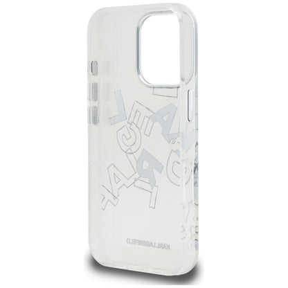 Karl Lagerfeld IML Piešinio Stiliaus Grafika - Dėklas iPhone 16 Pro (skaidrus)