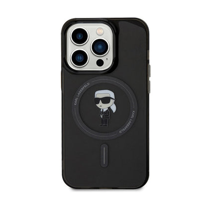 Karl Lagerfeld IML Ikonik MagSafe - dėklas skirtas iPhone 14 Pro Max (juodas)