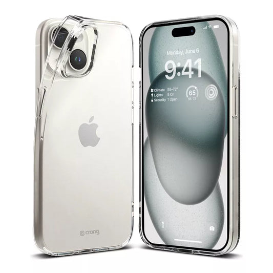 Crong Crystal Slim Dėklas – skirtas iPhone 15 (Skaidrus)