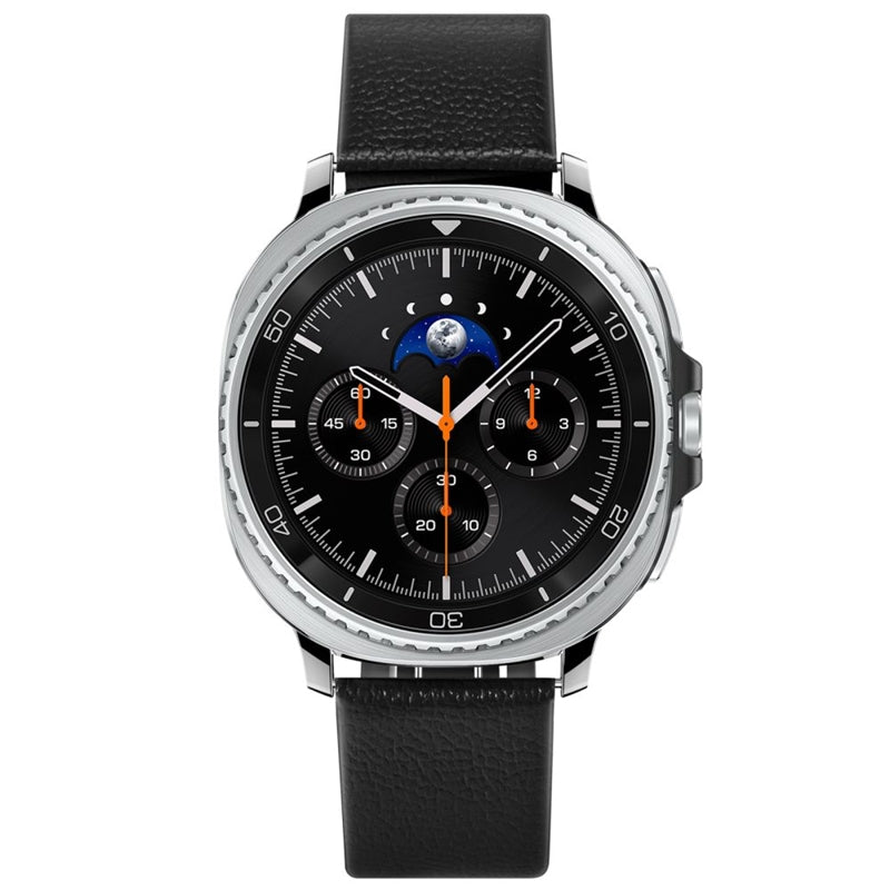 Spigen Enzo - Tikros odos dirželis skirtas Samsung Galaxy Watch 8 / 8 Classic 40 / 44 / 46 mm (Juodas)