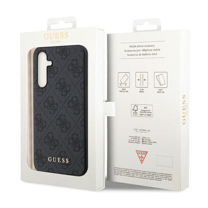 Guess 4G Metal Gold Logo – Samsung Galaxy S23 FE dėklas (pilkas)