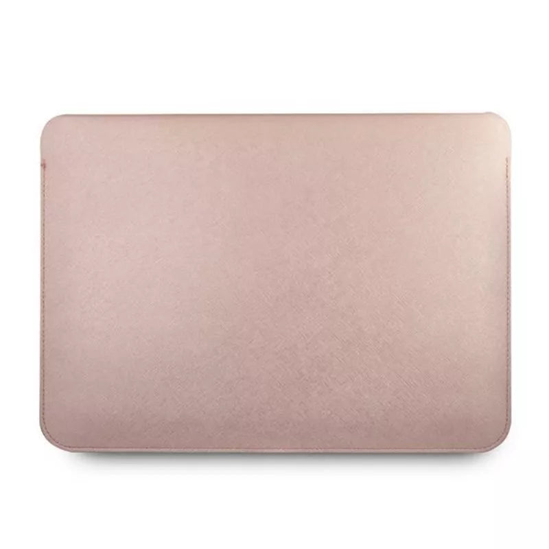 Guess Saffiano Script kompiuterio dėklas - nešiojamojo kompiuterio dėklas 13 colių (rožinis)