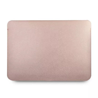 Guess Saffiano Script kompiuterio dėklas - nešiojamojo kompiuterio dėklas 13 colių (rožinis)