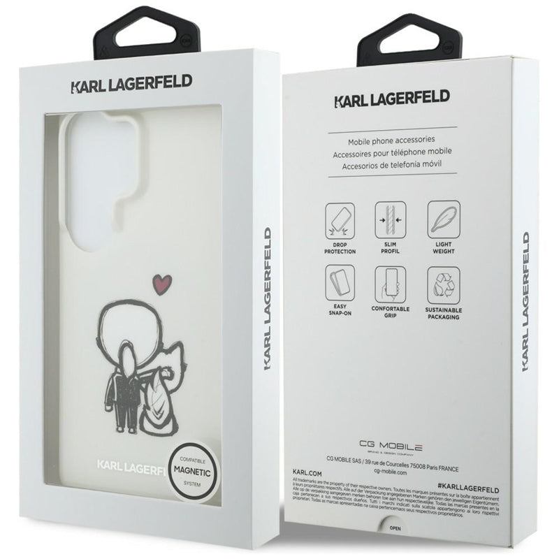 Karl Lagerfeld IML Karl & Choupette MagSafe dėklas - Samsung Galaxy S26 Ultra (Skaidrus)