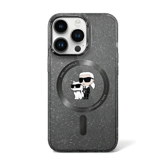 Karl Lagerfeld Karl & Choupette Glitter Magsafe – iPhone 11 dėklas (juodas)