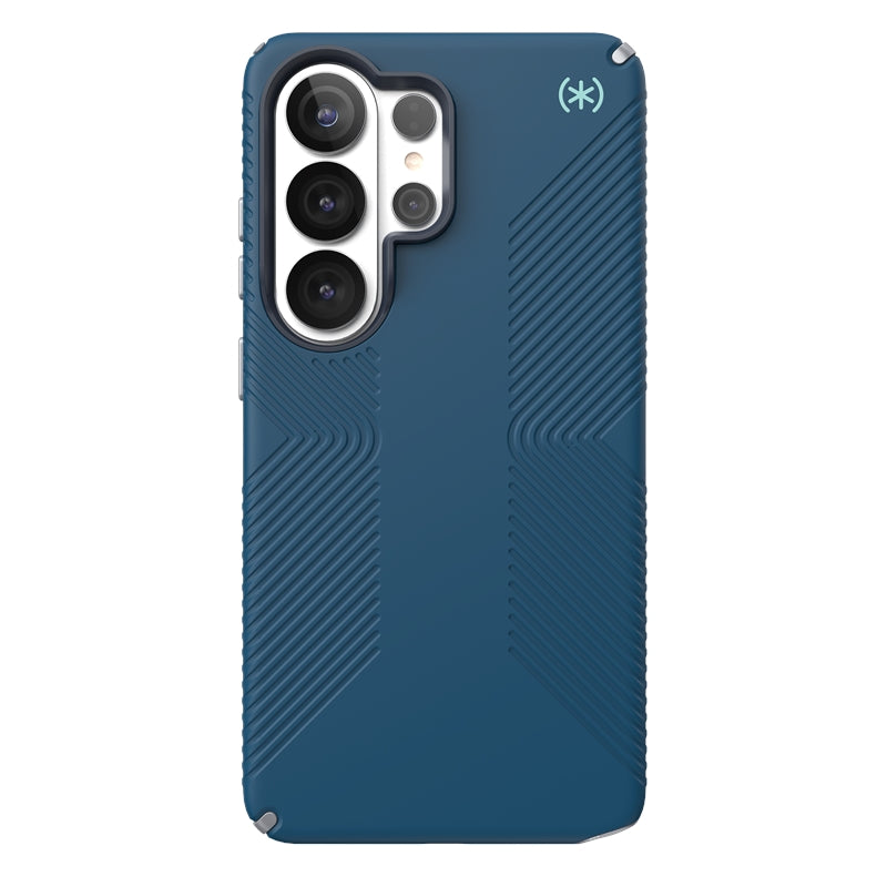 Speck Presidio2 Grip Magnet – „Samsung Galaxy S26 Ultra“ dėklas su MagSafe (tamsiai mėlynos/sidabrinės metalinės/sudrumstos mėlynos spalvos)
