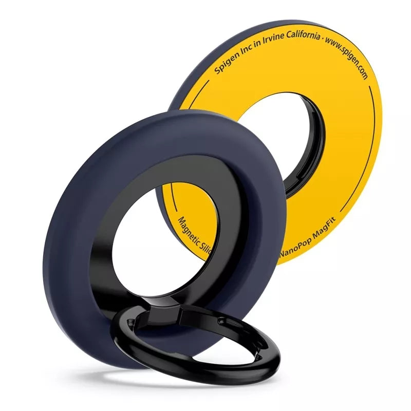 Spigen Nano Pop MagSafe telefono žiedas – pirštų laikiklis su stovo funkcija (Bluberry Navy)