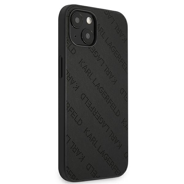 Karl Lagerfeld Perforated Allover – dėklas, skirtas iPhone 13 mini (juodas)