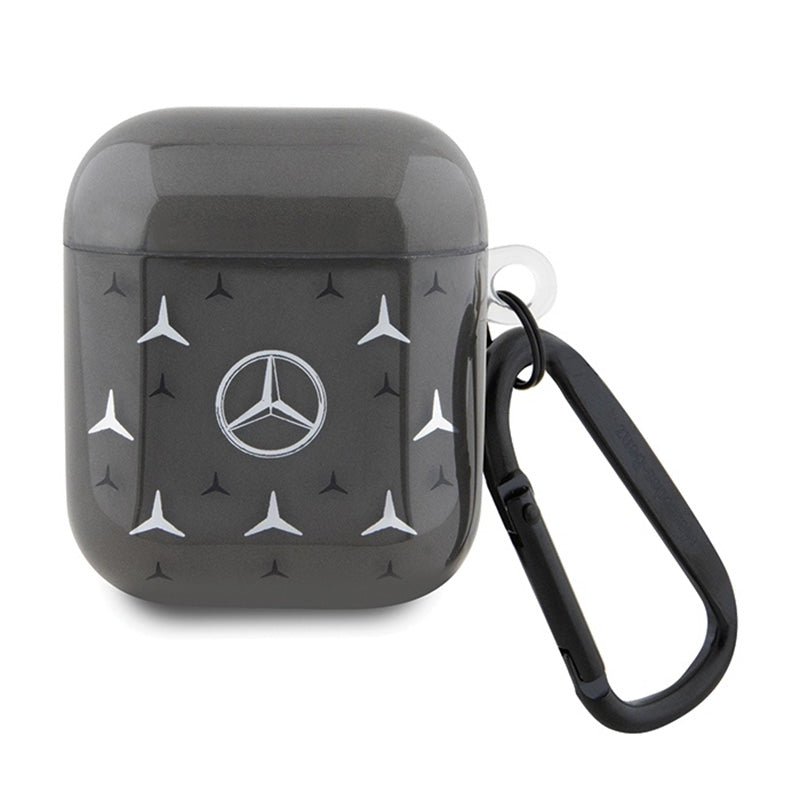 Mercedes didelio žvaigždžių rašto dėklas - AirPods 1/2 gen (juodas)
