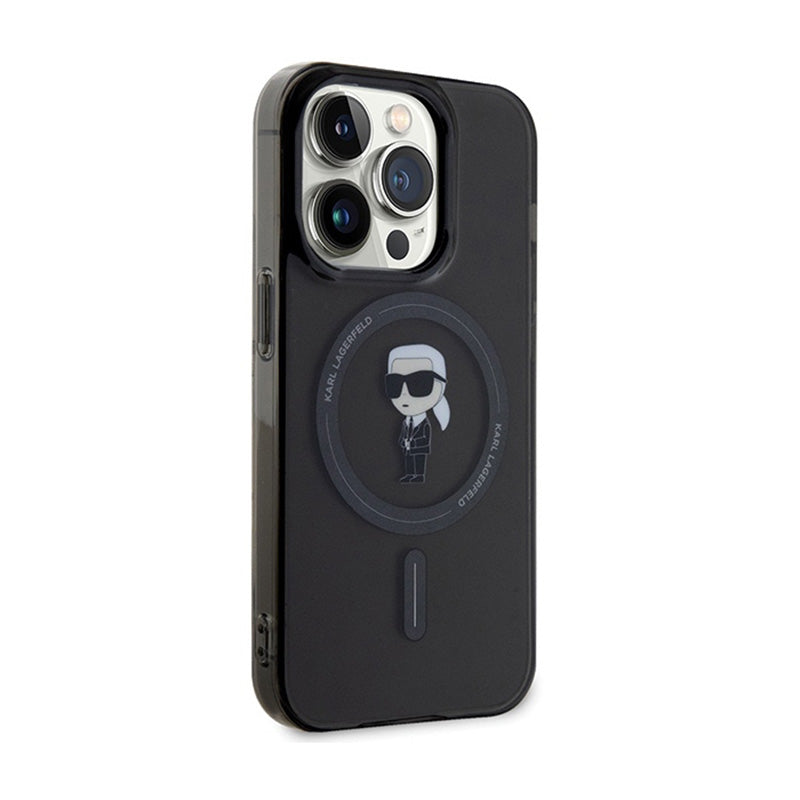 Karl Lagerfeld IML Ikonik MagSafe - dėklas skirtas iPhone 14 Pro Max (juodas)